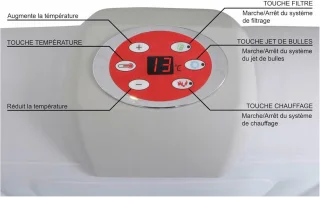Opblaasbare spa 6-persoons vierkant 185 x 185 cm
