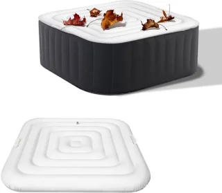 Opblaasbare spa-afdekking 140 cm vierkant, 4-persoons