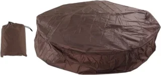 Opblaasbare spa hot tub cover ronde bad 190 bruin 215x70cm