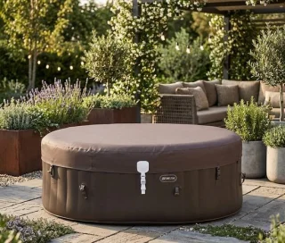 Opblaasbare Whirlpool Spa Ovaal 2-persoons 190 x 120 x 65 cm Bruin/Beige review