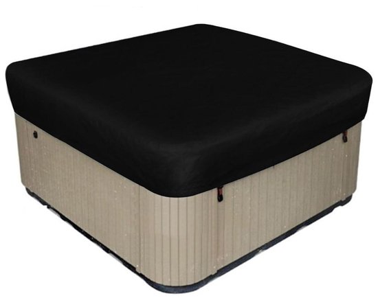 Outdoor Hot Tub Cover Vierkant 90.9x90.9x11.8in Zwart