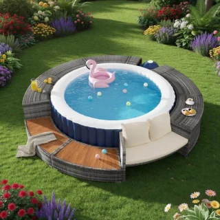 Pool-Mobili Bella Pool Edge Spa Tuin Loungeset
