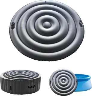 Rond whirlpool deksel 135cm, universeel energiebesparend hot tub deksel met handvat - ShopVlot