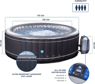 Ronde opblaasbare spa 4-persoons