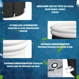 SCH® Opblaasbare Jacuzzi - Zwart