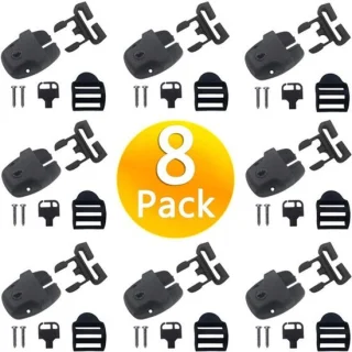 Set van 8 spa-hottub-afdekkingsclips, zwart