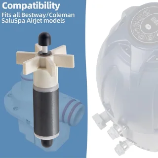 SnelShoppen 2x ceramische as voor hot tub pomp impeller/rotor e02 voor SaluSpa, Lay-Z-Spa, AirJet
