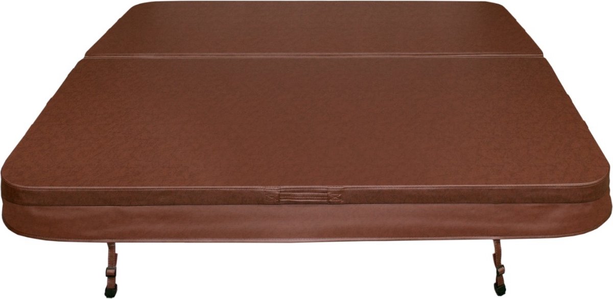 Spa bubbelbad deksel 2.1x2.1m vierkant bruin PVC