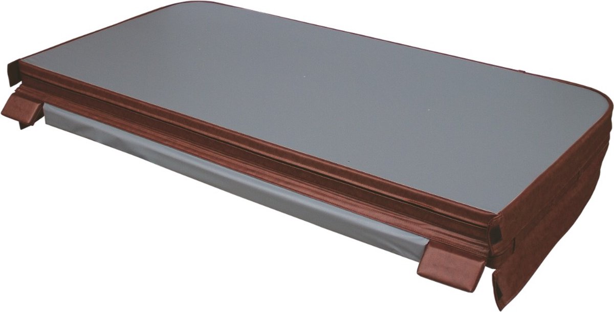 Spa bubbelbad deksel 2.1x2.1m vierkant bruin PVC
