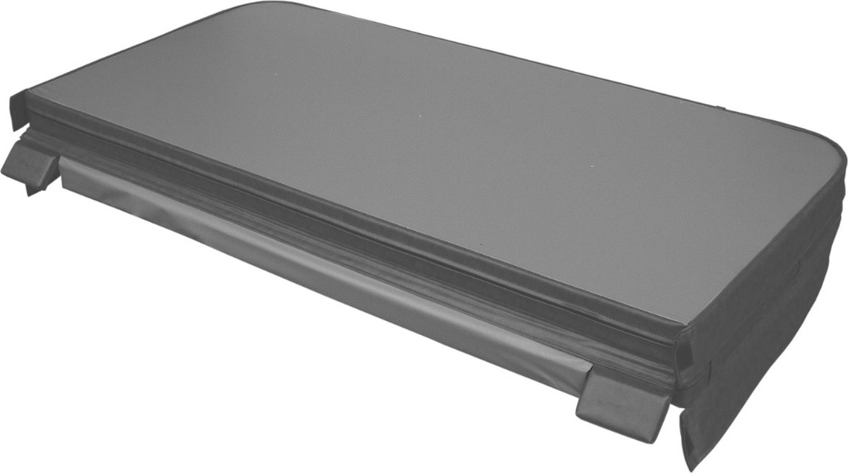Spa Deksel Vierkant 2x2m Hard Top PVC Leer Grijs