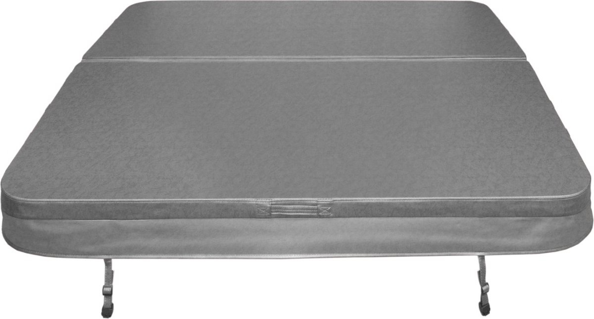 Spa Deksel Vierkant 2x2m Hard Top PVC Leer Grijs
