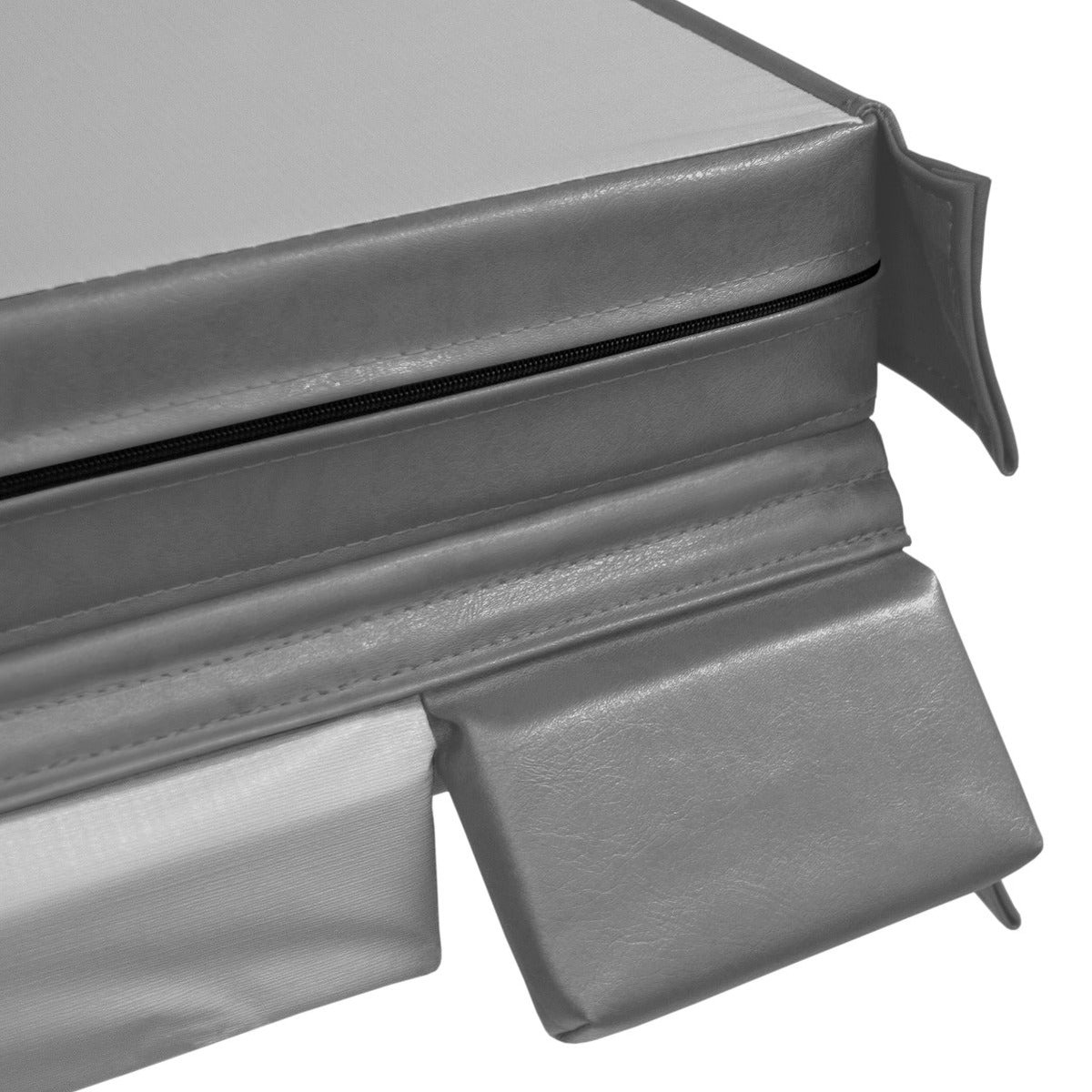Spa Deksel Vierkant 2x2m Hard Top PVC Leer Grijs
