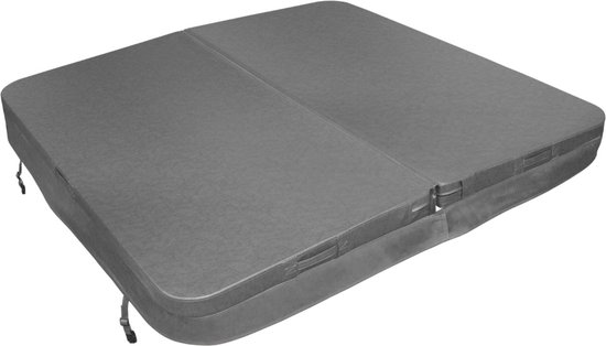 Spa Deksel Vierkant 2x2m Hard Top PVC Leer Grijs