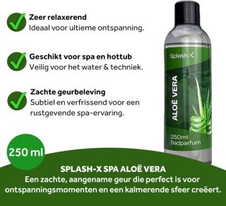 Wat vinden we goed aan de Splash-X Spa-geur Aloë Vera 250 ml