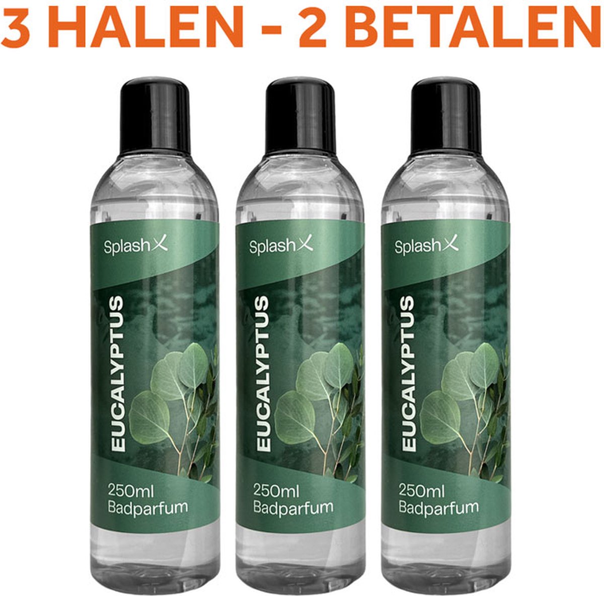De Splash-X Spa geur eucalyptus 250 ml in één oogopslag