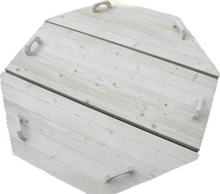 ThermoraLux Hottub 1900x1900mm ongemonteerd met houten cover