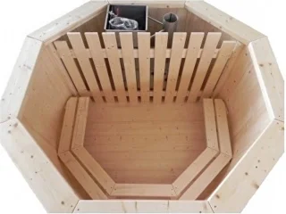ThermoraLux Hottub 1900x1900mm ongemonteerd met houten cover