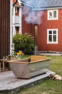 Ticra Outdoor Zweedse Hikki Hottub Aluminium Eikenhout