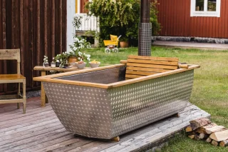 Ticra Outdoor Zweedse Hikki Hottub Aluminium Eikenhout