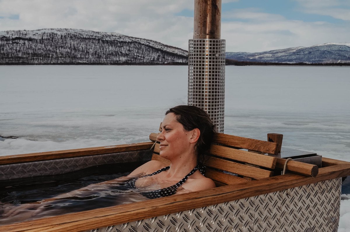 Ticra Outdoor Zweedse Hikki Hottub Aluminium Eikenhout