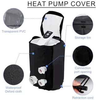 Universele Hottub Pomphoes voor Verwarmingspomp (Zwart)