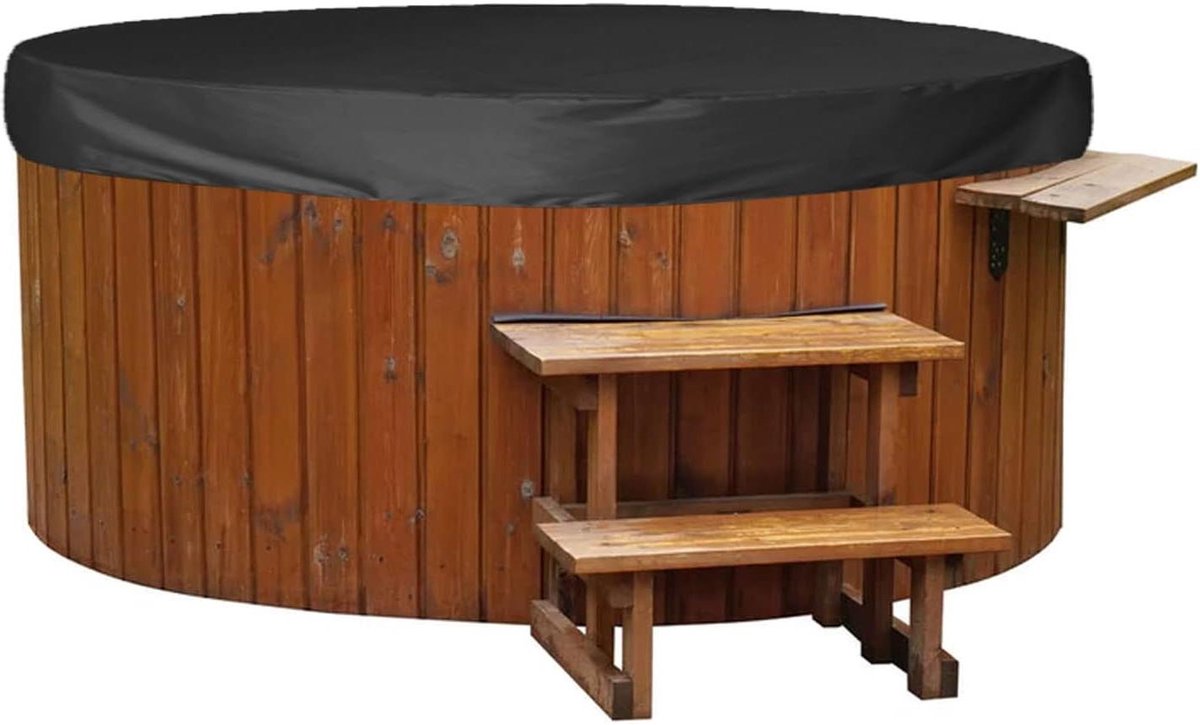 De Universele Ronde Hot Tub Afdekkap 210 cm Zwart Polyester in één oogopslag