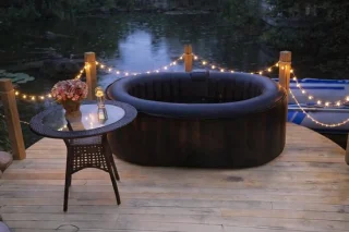 Urbanhom Opblaasbare Jacuzzi 2-persoons Ø120 cm