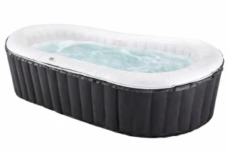 Urbanhome Opblaasbare Jacuzzi 2-persoons 186 x 125 x 68 cm Antraciet