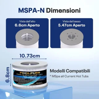 Vervangfilters voor MSpa FD2089 - 12-delige set