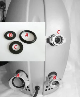 Vervangingsset rubberafdichtingen voor hot tub - geschikt voor Airjet-modellen