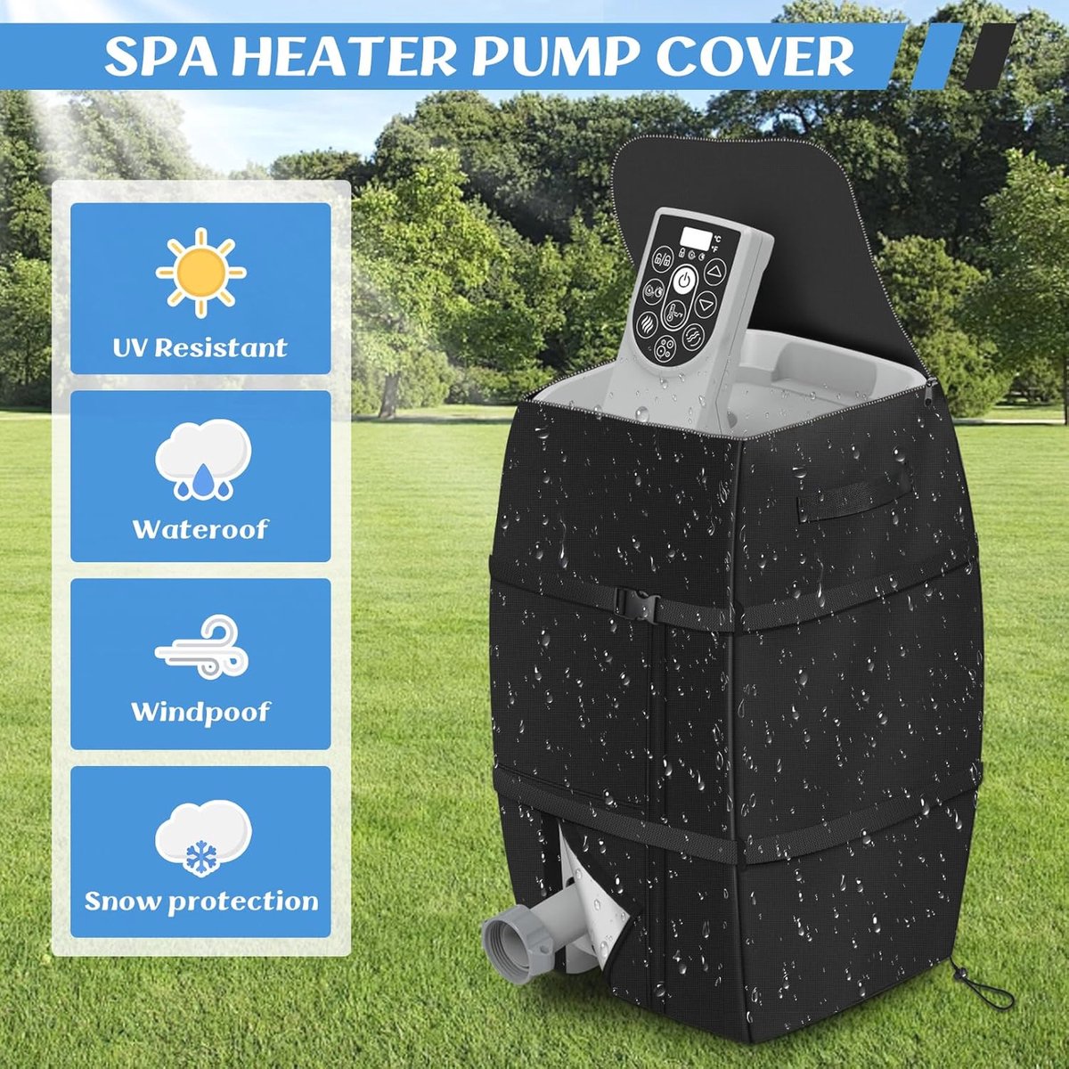 Waterdichte Pomp Cover voor Opblaasbare Hot Tubs
