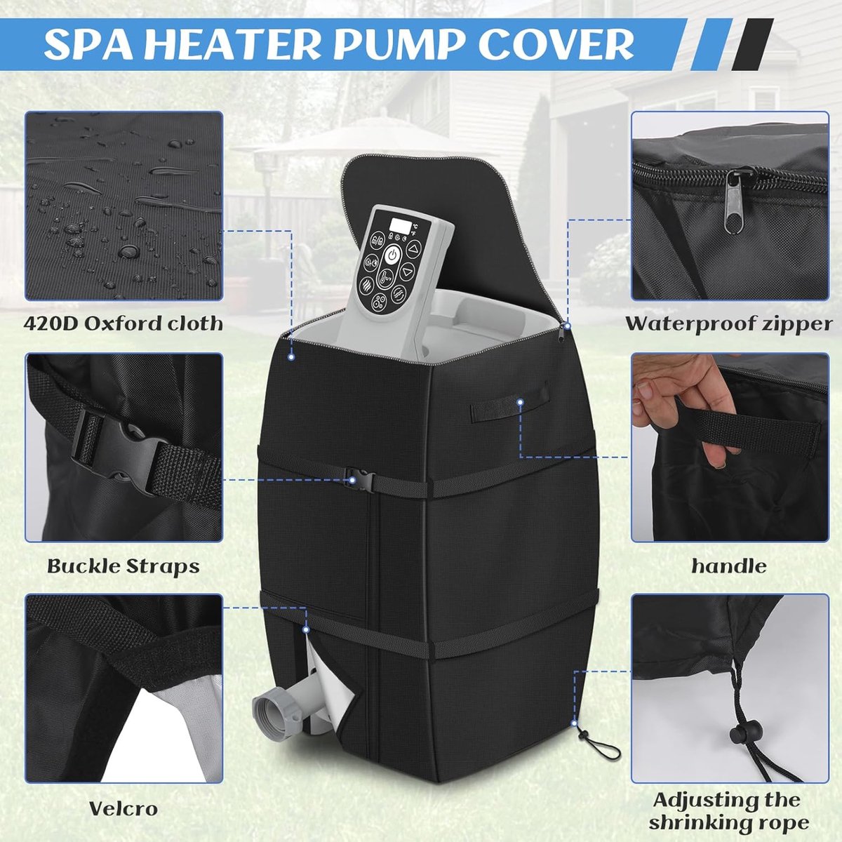 Waterdichte Pomp Cover voor Opblaasbare Hot Tubs