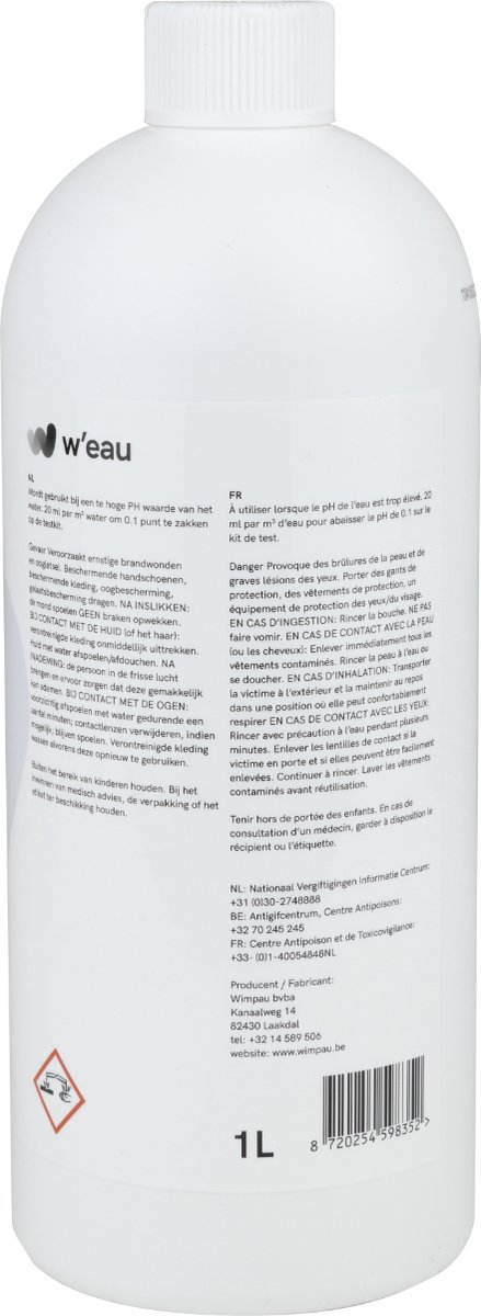 Wat vinden we goed aan de W’eau pH-verlager vloeibaar 1L