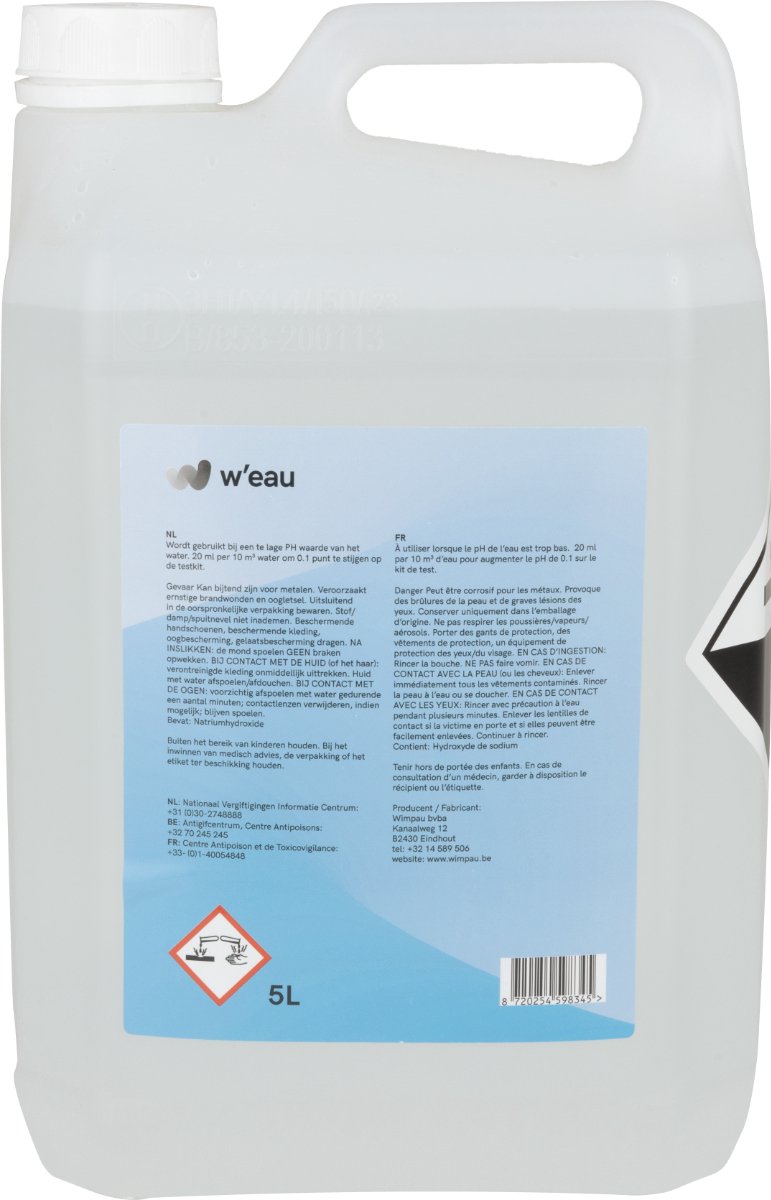 W'eau Vloeibare pH Verhoger 5L