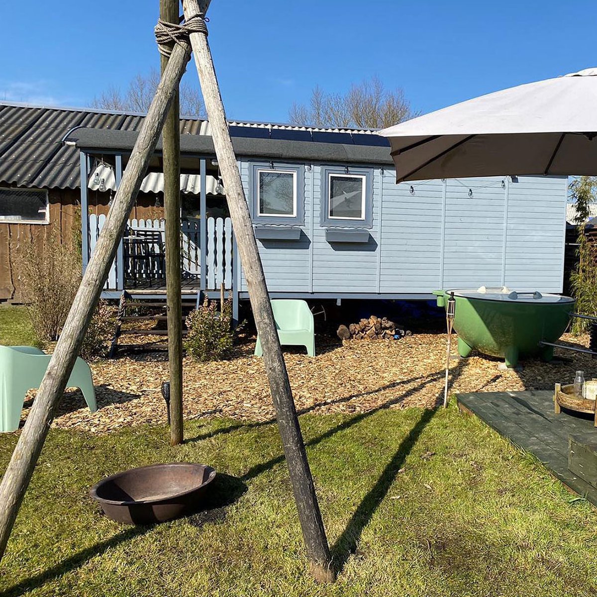 Weltevree Dutchtub Original Hottub Houtgestookt 600L Olijfgroen