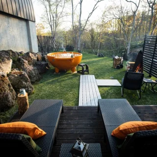 Weltevree Dutchtub Original Houtgestookte Hottub Oranje RAL 2000 600L