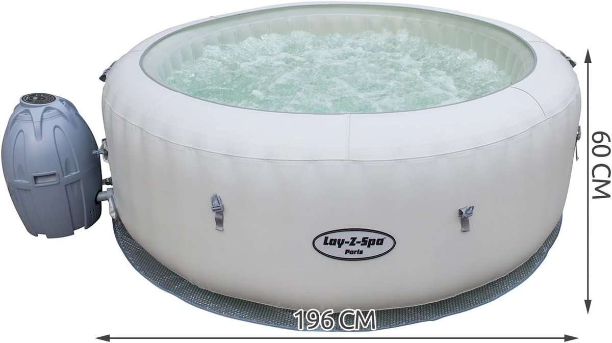 Whirlpool 6 Personen Opblaasbaar 196x196x66 cm Wit Model 2018