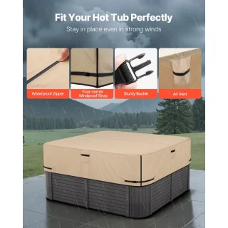 Whirlpool Afdekking Bruin 2285x2285x508 mm Oxford Weefsel