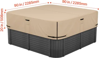 Whirlpool Afdekking Bruin 2285x2285x508 mm Oxford Weefsel