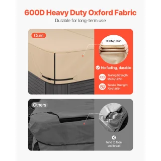 Whirlpool Afdekking Bruin 2285x2285x508 mm Oxford Weefsel