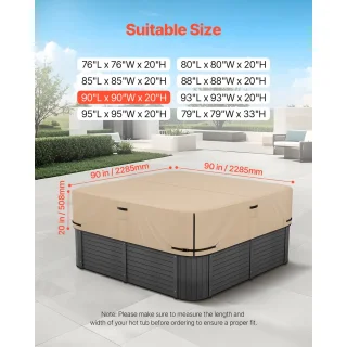Whirlpool Afdekking Bruin 2285x2285x508 mm Oxford Weefsel