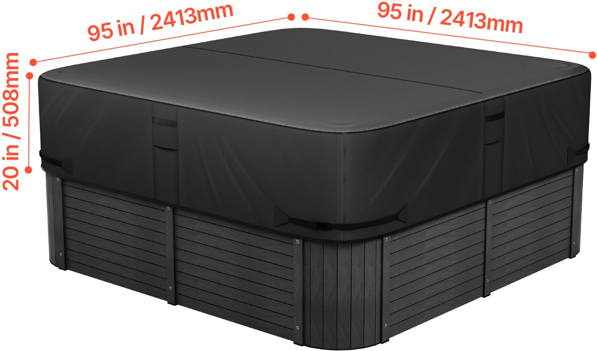Whirlpool Beschermhoes 2413x2413x508 mm Zwart