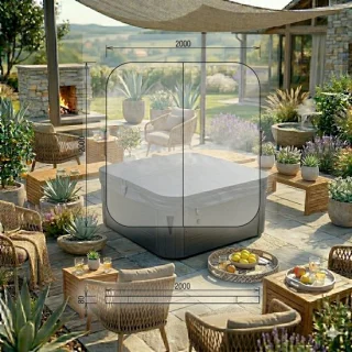 Whirlpool Laura spa-afdekking 200x200 cm