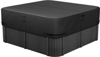 Whirlpool Spa-afdekking 2160 x 2160 x 508 mm Zwart