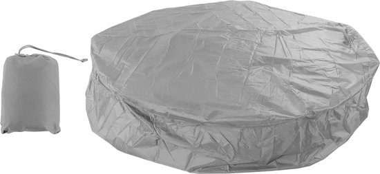 Zilveren Polyester Ronde Hot Tub Cover 215x70cm