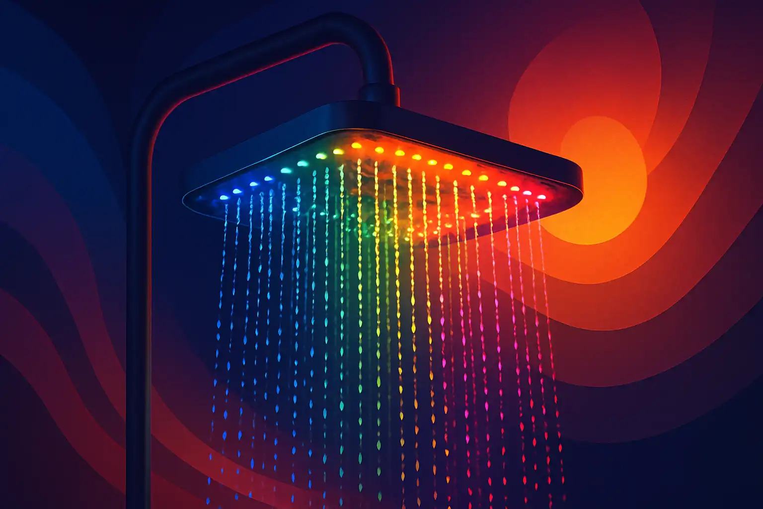 LED-regenlicht: hoe een regendouche met ingebouwde verlichting sfeer én besparingsinzicht geeft