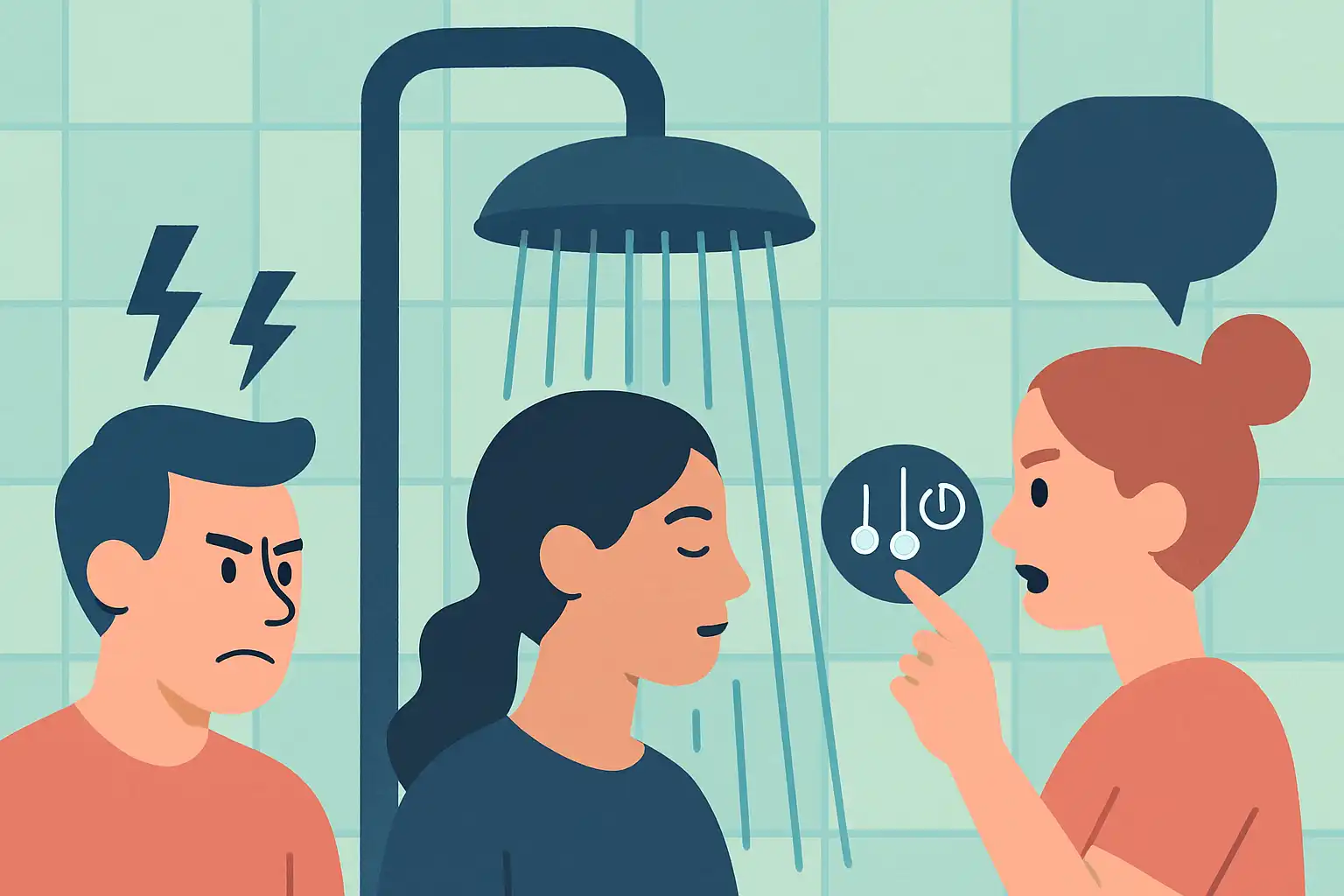 Regendouche in een gedeeld huis: zo voorkom je ruzies over water, tijd en temperatuur