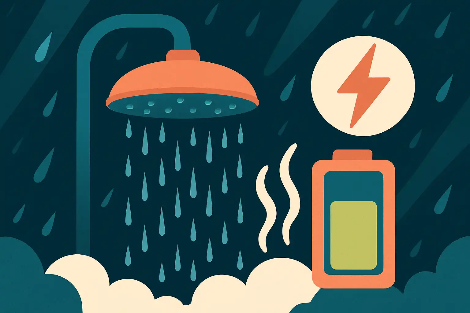 Zo blijf je warm onder je regendouche bij stroomuitval: slimme noodoplossingen en back-ups