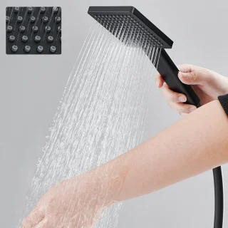 Auralum max Regendouche met Thermostaatkraan - Doucheset Zwart - Regendoucheset - Zwart Douchekolom met Thermostatische Mengkraan - 12 inch Douchekop