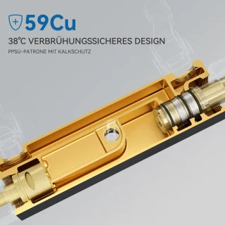 Auralum max Regendouche met Thermostaatkraan - Doucheset Zwart - Regendoucheset - Zwart Douchekolom met Thermostatische Mengkraan - 12 inch Douchekop